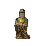 Chinese Stone Carved Color Dressing Paint Bodhisattva Statue ws4516S