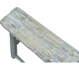 Rustic Raw Rough Wood Grain Rectangle Slim Stool Bench Side Table ws4591S #5