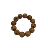 Natural Sandalwood Pattern Carving Beads Hand Rosary Praying Bracelet ws4684S