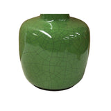 Orient Crackle Pattern Verdant Green Color Pottery Ceramic Vase ws4701S