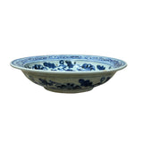 6.5" Handmade Porcelain Charger Plate Blue White Flower Birds Graphic ws4714S