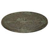 Green Gray Metal Crafted Round Fengshui Harmony Plaque Display Art ws4730S