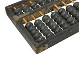 Chinese Vintage Black Wood Abacus Fengshui Paperweight Display ws4736S