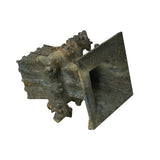 Green Gray Stone Carved Ritual Fengshui Ding Display Art ws4786S