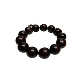 Chinese Dark Brown Rosewood Beads Hand Rosary Praying Bracelet ws4857S