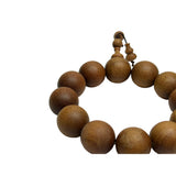 Chinese Brown Sandalwood Beads Hand Rosary Praying Bracelet ws4874S
