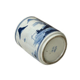 Chinese Small Blue White Scenery Graphic Porcelain Holder ws4902S