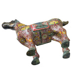Vintage Oriental Chinese Reddish Maroon Cloisonne Metal Horse Figure ws4936S A