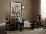 Vintage Brown Lattice Work Hexagonal Narrow Accent Armchair ws4996S