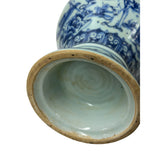 Vintage Blue White Celadon Handpainted Figural Landscape Chilong Dragon Porcelain Vase ws5032S
