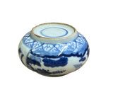 Tiny Small Blue White Oriental Graphic Porcelain Jar ws5056S