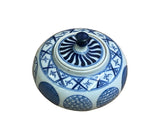 Tiny Small Blue White Oriental Graphic Porcelain Jar ws5057S