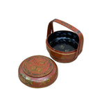 Vintage Oriental Brick Red Golden Graphic Stack Wedding Basket Display GB130S