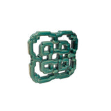 Chinese Eternal Knot Green Mix Glaze Wall Floor Clay Tile GB223S