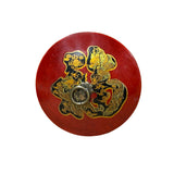 Oriental Red Flower Bird Graphic Jar Shape Container Box GB228S