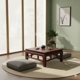 Reddish Brown Stain Square Ming Style Kang Low Coffee Table Stand GB237S