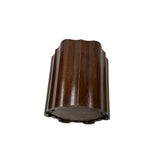 Chinese Brown Natural Patina Flower Octagonal Brush Pen Holder Art GB270S