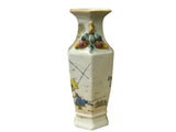 Chinese Scenery Graphic Hexagonal White Porcelain Art Vase GB659S