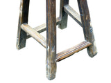 Vintage Rustic Unique Shape Four Legs Wood Stool Side Table GB699S