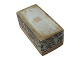 Vintage Chinese Famiile Rose Enamel Graphic Rectangular Porcelain Box GB775S