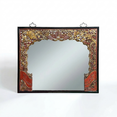 oriental carved mirror