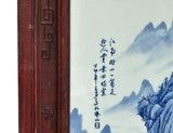 decorative Asian porcelain landscape wall plaque