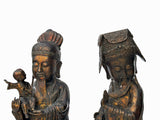 Chinese Vintage Bronze Metal SanXing ( 3 Deities ) Fu Lu Shou Statue Set cs7776S