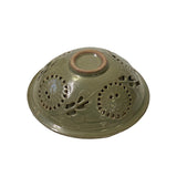Chinese Ding Ware Celadon Glaze Pattern Ceramic Bowl Cup Display ws3247S