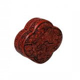 red lacquer floral accent box