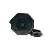 Vintage Chinese Black Inkstone Octagonal Teapot Shape Display Art JK274S