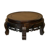 5.75 " Display Top Solid Wood Round Shape Stand Easel With Silver Line Inlay n604S