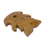 Natural Tan Beige Color Stone Carved Artistic Shape Display Art ws3342S