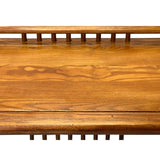 Oriental Zen Golden Brown Stain Wood Slim Minimalistic Side Table ws3456S