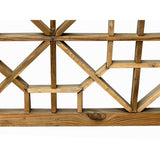 Vintage Restored Oriental Zen Geometric Rustic Raw Wood Wall Panel ws3463S