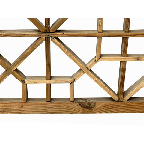 Vintage Restored Oriental Zen Geometric Rustic Raw Wood Wall Panel ws3463S Vintage Restored Oriental Zen Geometric Rustic Raw Wood Wall Panel ws3463S