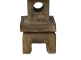 Rustic Gray Brown Temple Tower Top Pagoda Shape Garden Stone Lantern ws3650S