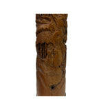 Vintage Chinese Bamboo People Scenery Carving Column Display Art ws3677S