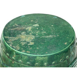 Vintage Chinese Turquoise Green Clay Round Double Coins Garden Stool Table ws3767S