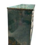 Distressed Teal Blue Green 5 Drawers Credenza Storage Sideboard Cabinet ws4709S