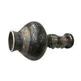 Orient Bronze Glaze Dragon Handle Color Floral Motif Ceramic Vase ws4717S