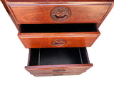 Oriental Brown Rosewood Drawers Base Plank Top Office Writing Desk ws4731S