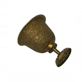 Handmade Brass Metal Color Floral Motif Cup Shape Display ws4793S
