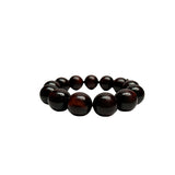 Chinese Dark Brown Rosewood Beads Hand Rosary Praying Bracelet ws4857S
