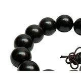 Chinese Dark Brown Resin Beads Hand Rosary Praying Bracelet ws4879S