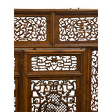 Chinese Cow Ox Cranes Motifs Wood Wall Panel Window Screen ws5024S
