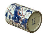 Vintage Blue Red White Foo Dogs Porcelain Small Brush Pot Vase ws5037S
