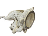Vintage Off White Porcelain Crane on Dragon Turtle Fengshui Figure ws5079S