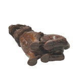 Vintage Chinese Boxwood Carved Kirin Fengshui Figure GB329S