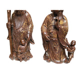Chinese Fine Bronze Metal SanXing ( 3 Deities ) Fu Lu Shou Statue Set cs3865S