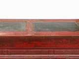 Chinese Vintage Brick Red Golden Carving Long Altar Console Table cs7756S